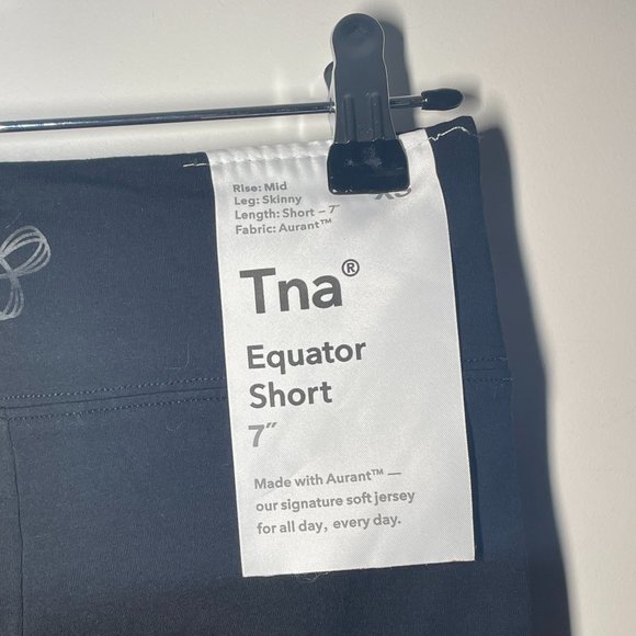 NWT | TNA | Black Jersey Bike Shorts | 7" inseam | Extra Small NWT - Picture 9 of 9